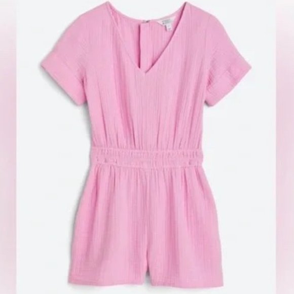Market & Spruce Pants - NWT Stitch Fix Market & Spruce Trini Short Sleeve Gauze Romper Pink Size Large L
